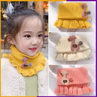 Khăn len giả cổ áo bé gái siêu cute