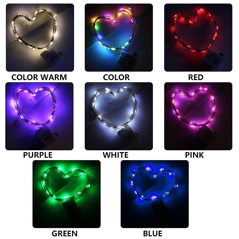 Đèn LED trang trí bánh sinh nhật (1/2/3/5 Mét), đèn nháy trang trí hoa, trang trí Noel, lễ Tết