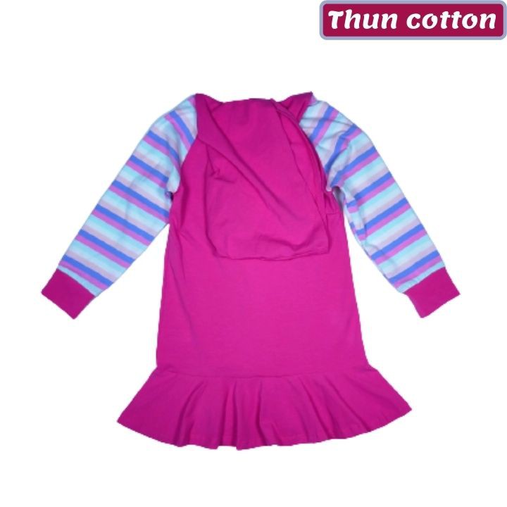 Đầm bé gái Elsa tay dài từ 10-42kg- đầm elsa bé gái thun cotton thấm hút mồ hôi - Tomchuakids.