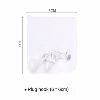 Transparent plastic wall hook in stock 1 pack