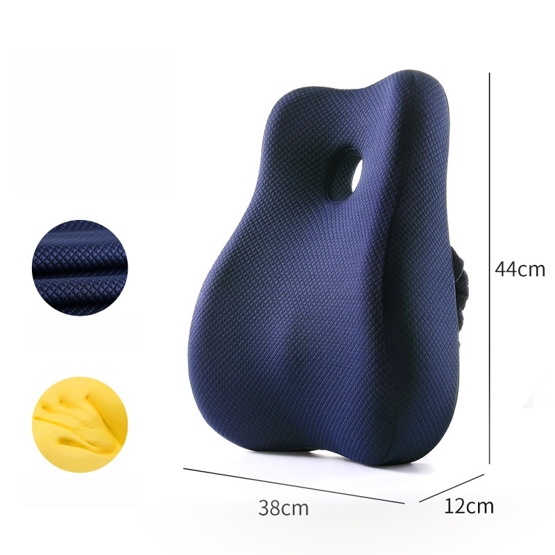 Gối Tựa Lưng Văn Phòng Cao Su Non Xám Xanh Cotton Lưới Thoáng Khí, Đệm Lưng Bà Bầu, Ô Tô, Ghế Gaming GTL05