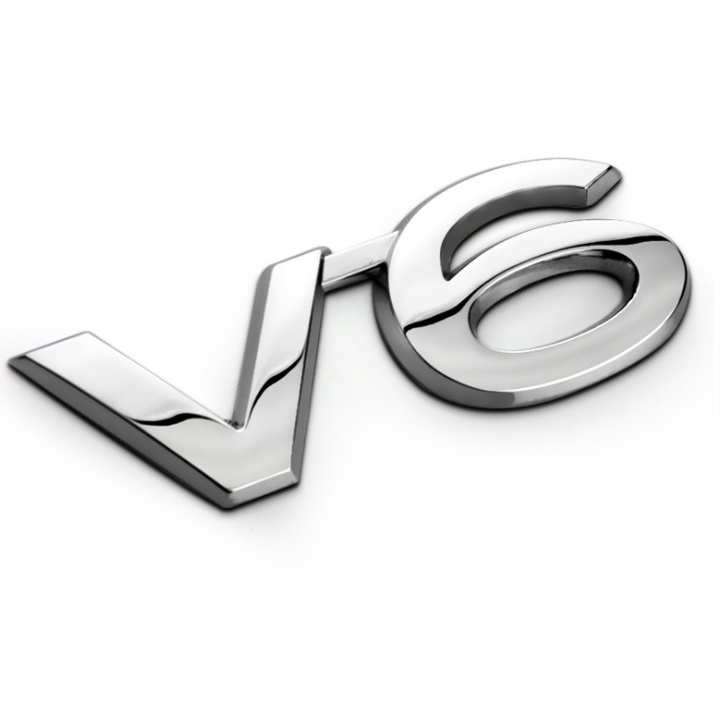 01 Decal tem chữ inox V6, VX, TX.L, VX.L dán đuôi xe ô tô bằng hợp kim inox - HÀNG CÓ SẴN