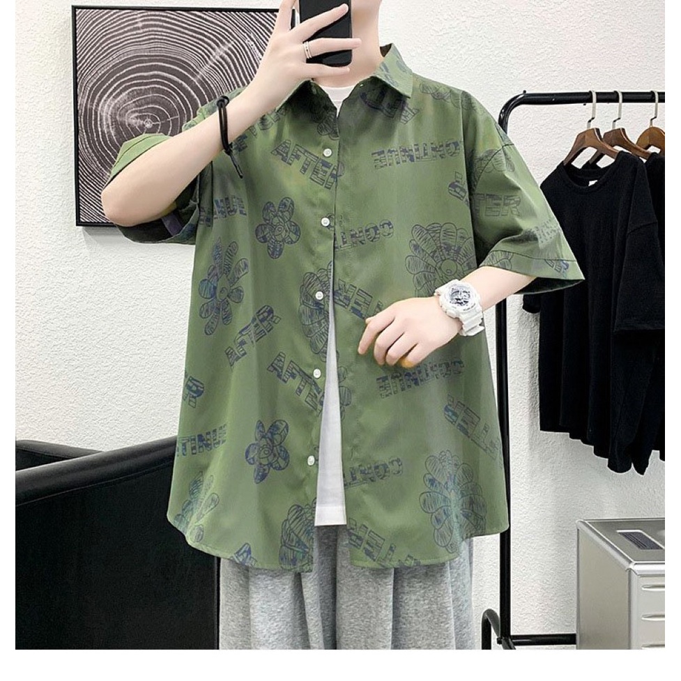 Áo sơ mi tay ngắn from rộng unisex nam nữ , sơ mi nam nữ vải voan lụa mịn mát free size 40kg - 70kg