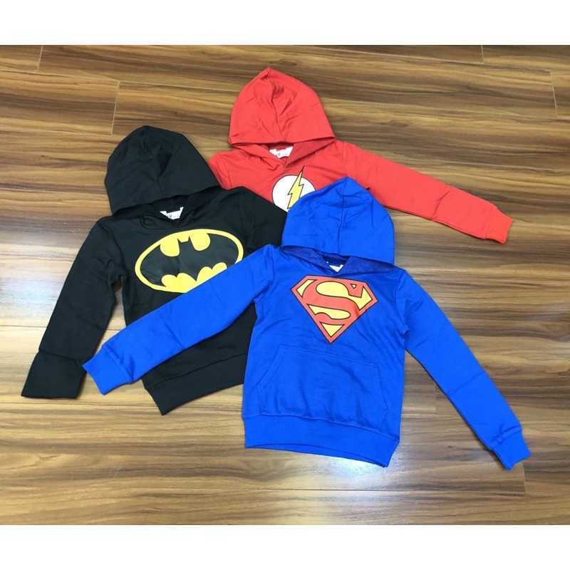 Áo Hoodie Siêu Nhân Bé Trai 4 đến 12 tuổi