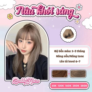 Thuốc nhuộm tóc NÂU KHÓI SÁNG lên từ level 7 - 8 tặng oxi Buddyhairs,Buddy.hair | Thuốc nhuộm tóc màu NÂU KHÓI SÁNG