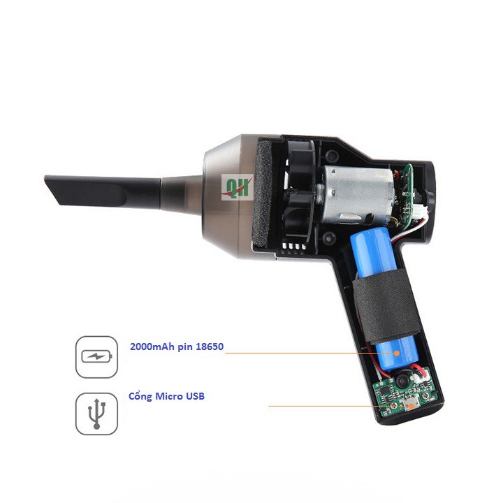 Máy Hút Bụi Mini Cầm Tay Không Dây Sử Dụng Pin Sạc | BigBuy360 - bigbuy360.vn