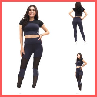 Đồ Tập Gym Nữ Set Bộ Quần Áo Yoga Thể Thao Thun Co Giãn Màu Tím Than Không Có Lót Ngực