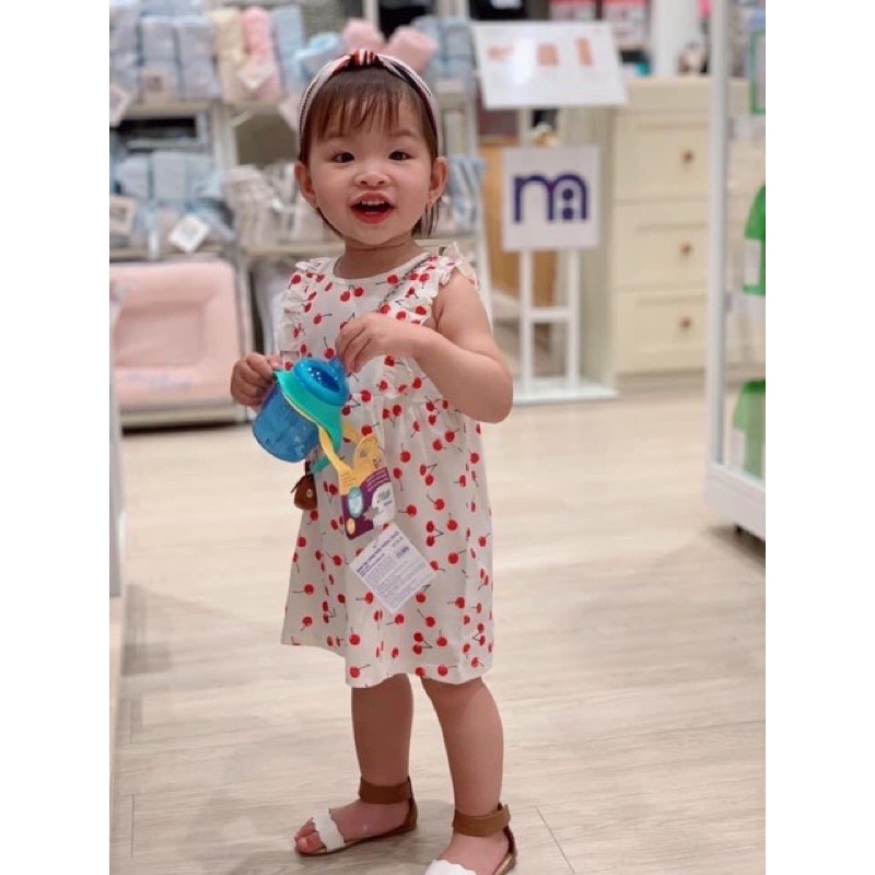 [Mã SKAMA06 giảm 8% tối đa 50K đơn 250K] Váy cánh tiên HM US quả cherry size 6-9M đến 3-4Y