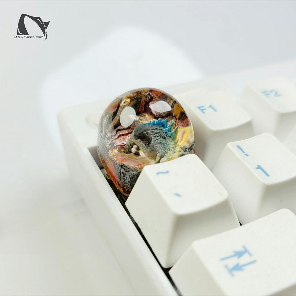 Nút bàn phím Godzilla, nút bàn phím handmade, nút bàn phím resin, Godzilla keycap SA, Artisan Keycap