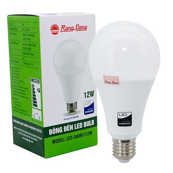 Bóng đèn LED bóng đèn tròn RẠNG ĐÔNG 12W