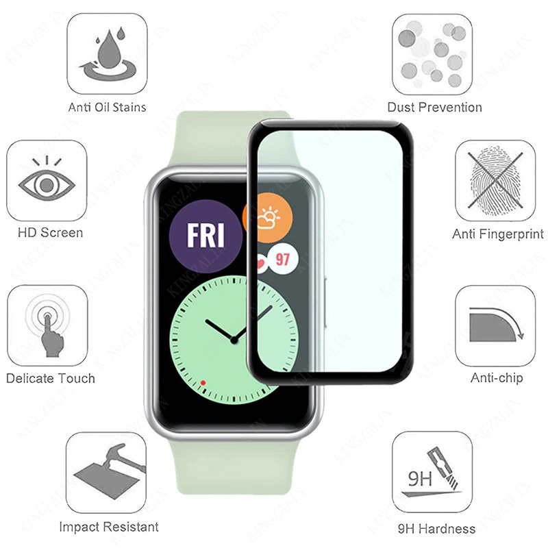 Combo 2 miếng cường lực đồng hồ thông minh Huawei Watch Fit / Fit 2 / Fit New / Honor Band 6 Band7 full màn 3D dẻo trong