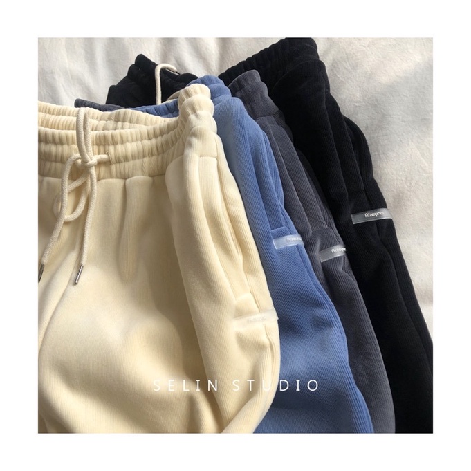 quần bom nhung lót lông unisex