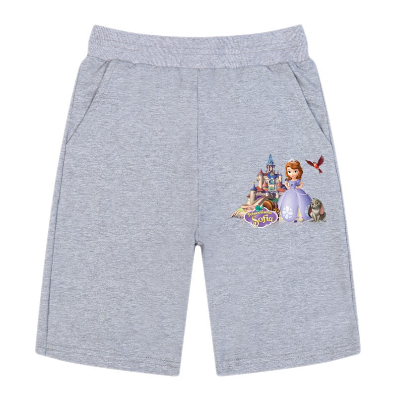 3-14Y 2019 Quần trẻ em mùa hè Quần short bé gái Quần áo Công chúa Sophia In Quần short thể thao cotton mùa hè