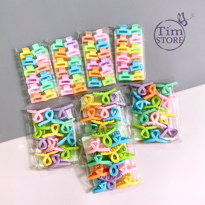 Set 5-7 kẹp tóc thời trang set nhieu mẫu TÍM STORE phụ kiện tóc hàn quốc