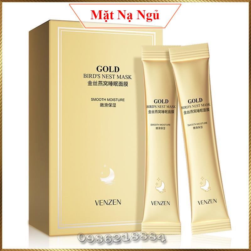 Mặt nạ ngủ Tổ Yến Vàng Venzen Gold Bird's Nest Mask trẻ hoá da dưỡng trắng cấp ẩm VBM4