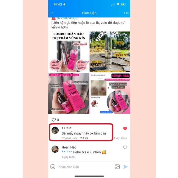 KEM GIẢM THÂM VÙNG KÍN