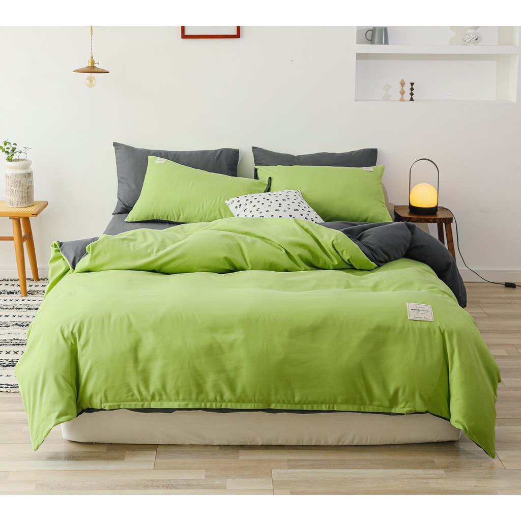 Bộ chăn ga gối Cotton tici DAA bedding - Mẫu cốm phối ghi