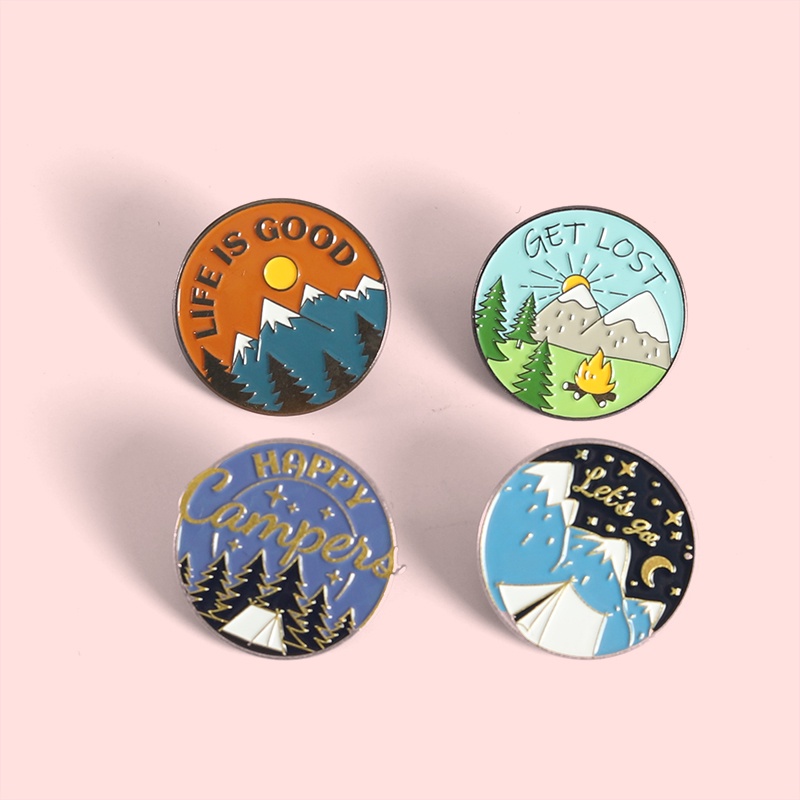 Ghim Cài Áo Bằng Hợp Kim Hình Ngọn Núi Tuyết Thời Trang