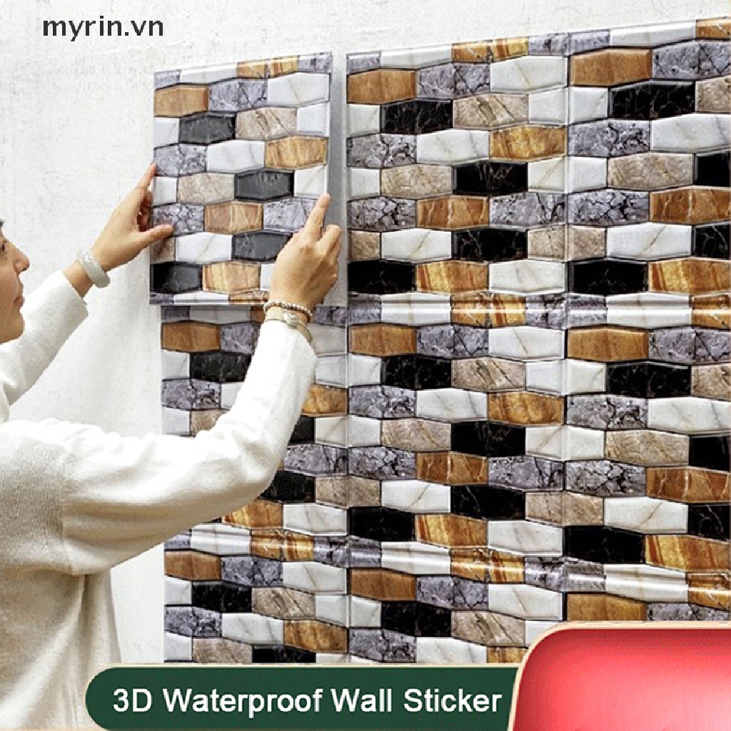 Giấy Dán Tường 3D Hình Viên Gạch Độc Đáo