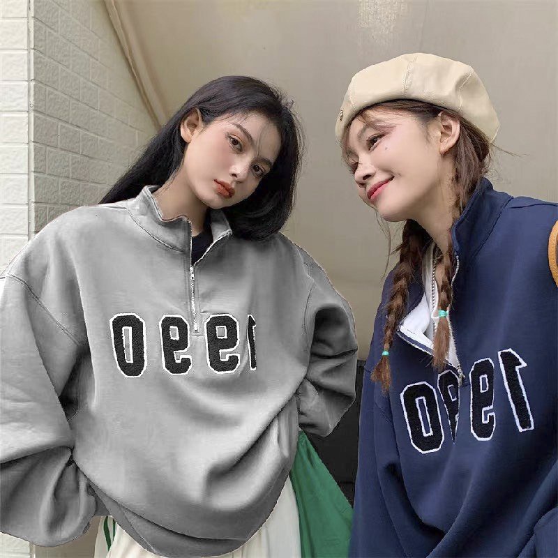 Áo Polo Khóa Cổ 1990 Hàn Quốc, Chất Nỉ Đẹp, Freesize 75kg, Có Quà Tặng Kèm