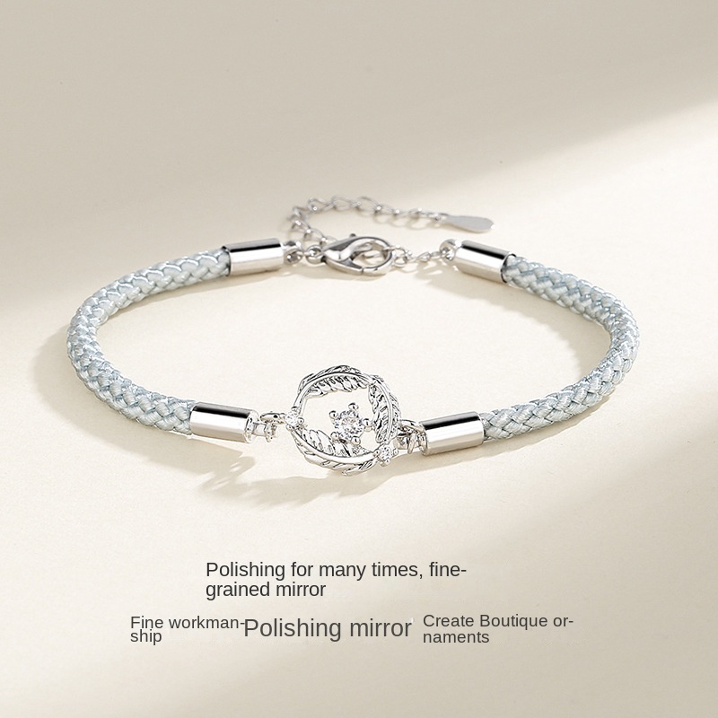 Vòng Tay Dây Bện Phối Lông Vũ Thời Trang Cho Cặp Đôi