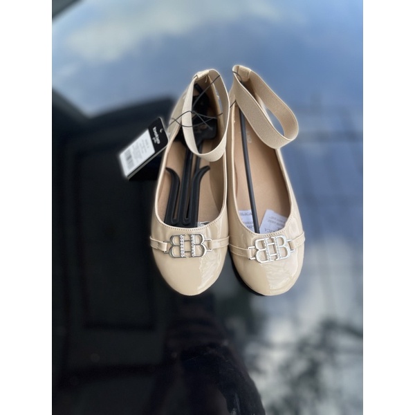 Giày bệt bé gái Bebe  Giày công chúa da Pu cao cấp xuất dư 0722