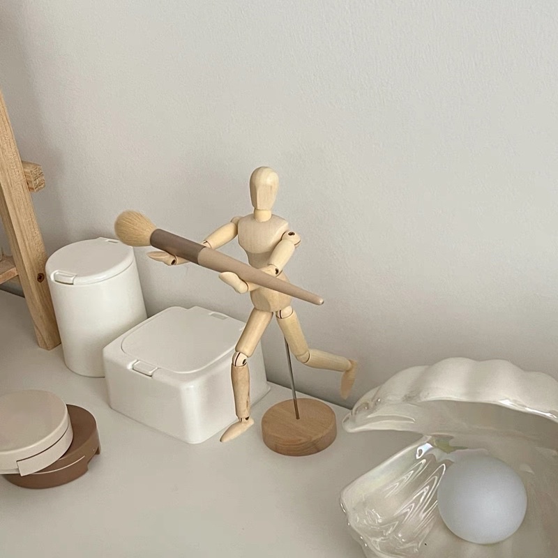 Tượng người bằng gỗ có khớp xoay trang trí decor