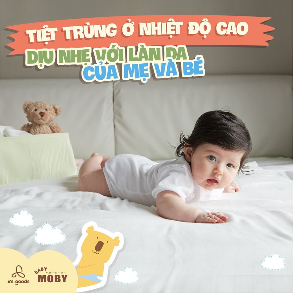 Khăn Khô Đa Năng, Bông Miếng MOBY Lau Vệ Sinh Cho Bé