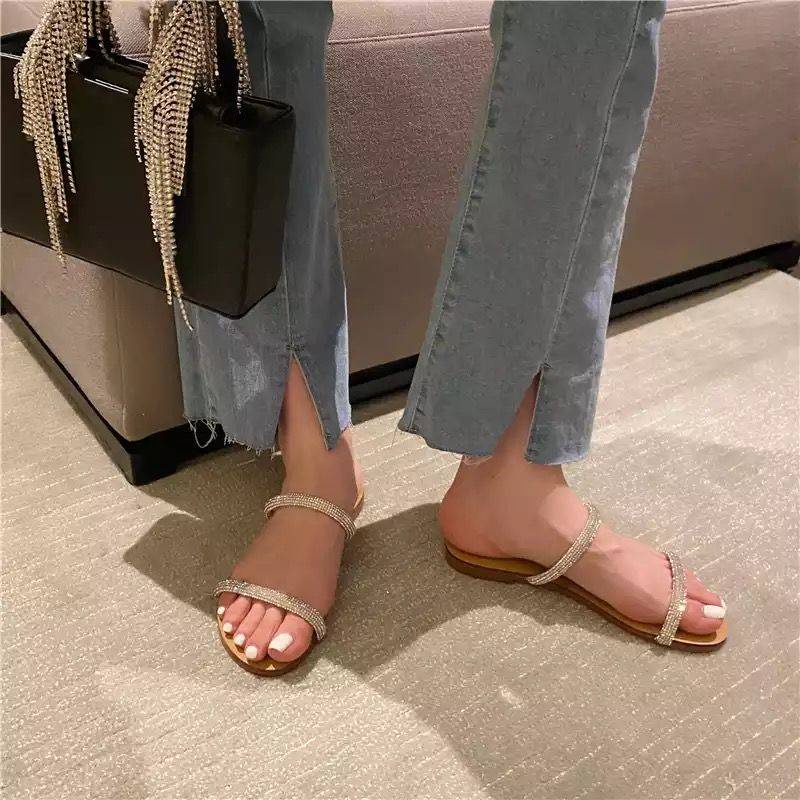 Giày cao gót xỏ ngón Giày Sandal Đế Bệt Thời Trang Mùa Hè Sành Điệu