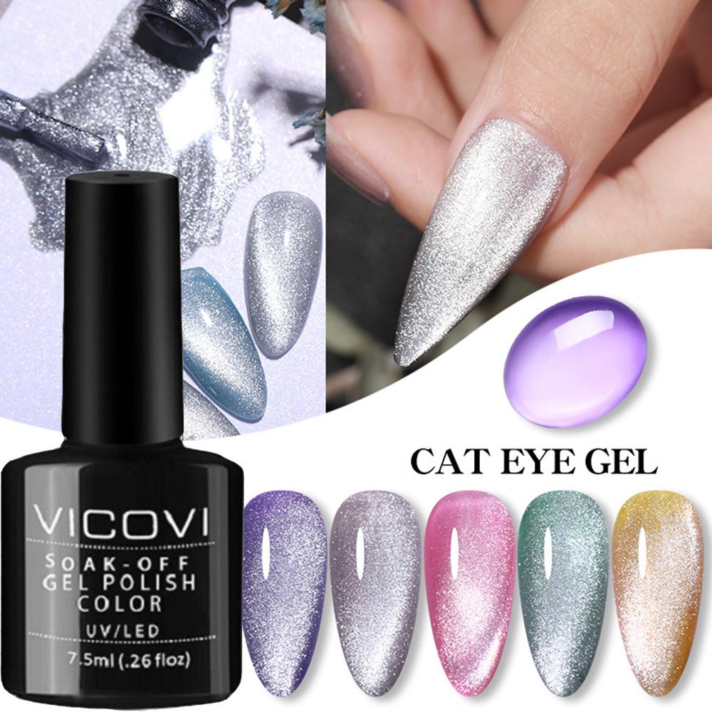 Gel Sơn Móng Tay 7.5ml Hiệu Ứng Mắt Mèo Lấp Lánh Lâu Trôi