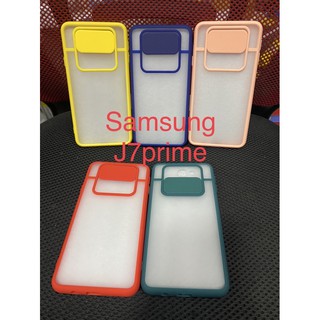 Ốp samsung J7prime viền dẻo lưng nhám kèm nắp bảo vệ camera