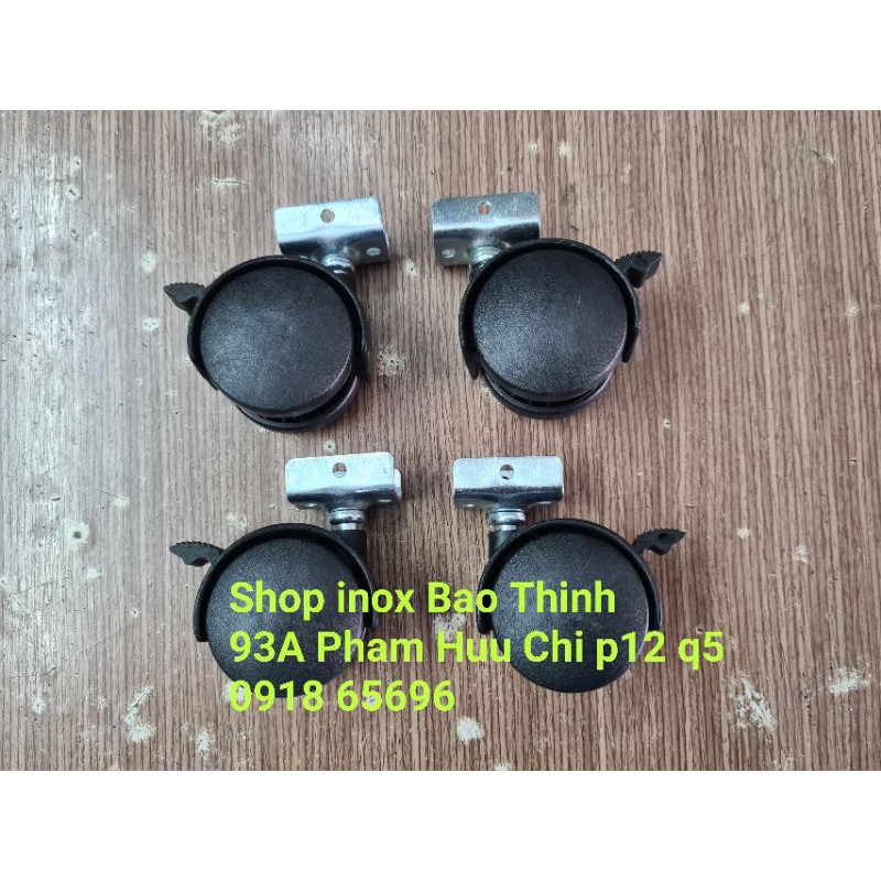 Bộ 4 bánh xe cao cấp ( chân khóa đc )