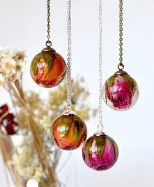 Nụ hoa hồng khô dùng trang trí resin, thiệp, nến handmade