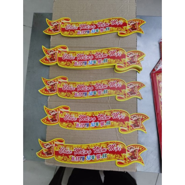 combo 10 tờ giấy dán dưa , bưởi decal 9cm, 12cm, combo 10 tờ giấy chúc mừng năm mới ngang 26