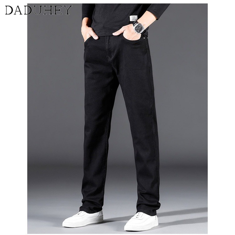 Daduhey Quần Jean Dài Lưng Cao Dáng Rộng Thời Trang Mùa Xuân 2022 Cá Tính Cho Nam