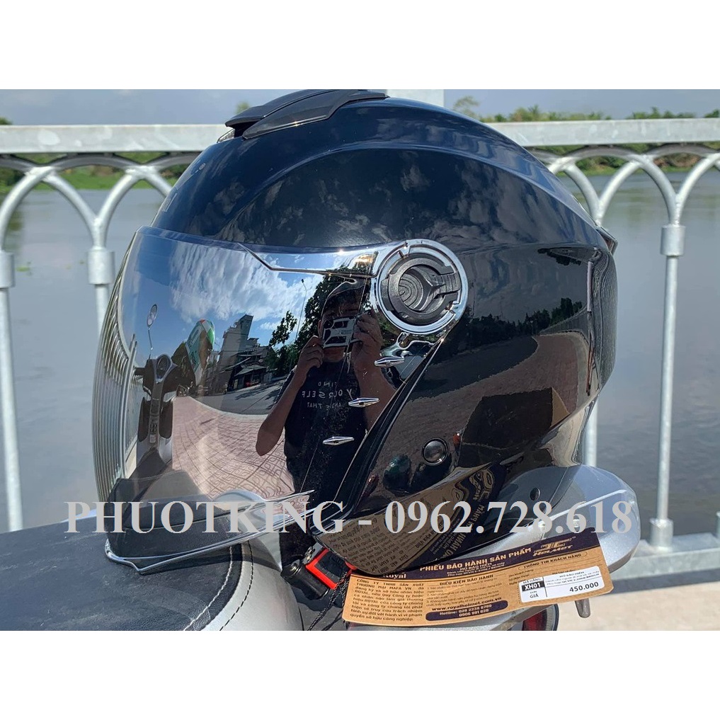 Mũ bảo hiểm 3/4 Royal XH01 tặng khăn