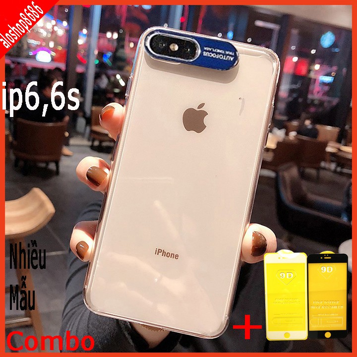 Ốp lưng IPHONE 6 , COMBO 1 ốp bảo vệ CAMERA và 1 Kính cường lực FULL MÀN HÌNH ,aloshop8686