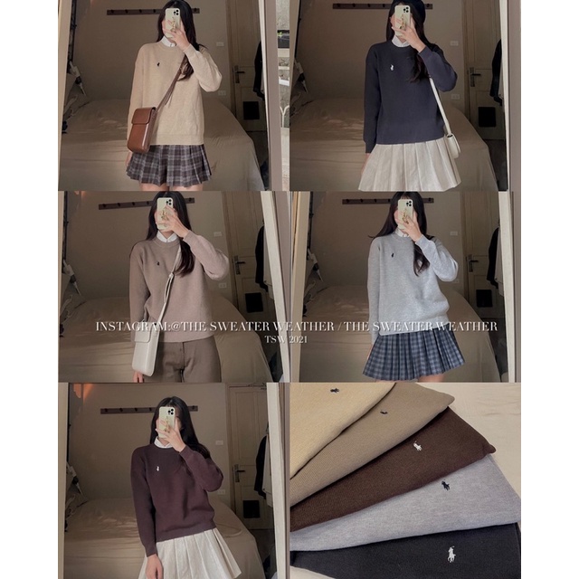 Áo len cổ tròn thêu ngựa | BigBuy360 - bigbuy360.vn