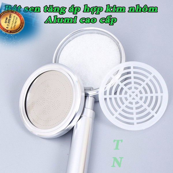 Bát Sen Tăng Áp, Vòi Sen Tăng Áp - Tay Sen Tăng Áp SIÊU MẠNH, dây sen 1.5m inox SUS304( BẢO HÀNH 12 THÀNG)