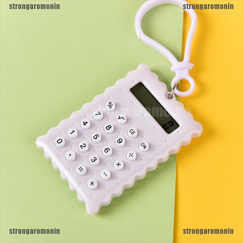 Máy tính điện tử mini 8 chữ số có móc khóa