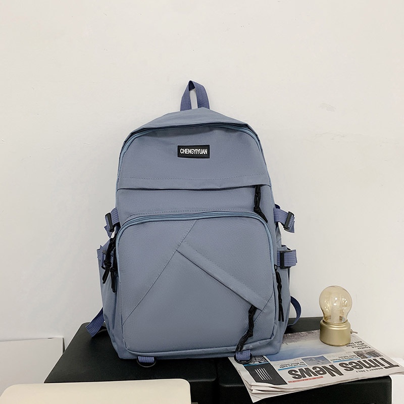 Ba Lô Vải Canvas Màu Sắc Đơn Giản Phong Cách Hàn Quốc