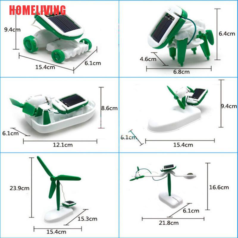 Rô Bốt Năng Lượng Mặt Trời 6 Trong 1 Sáng Tạo DIY 1X