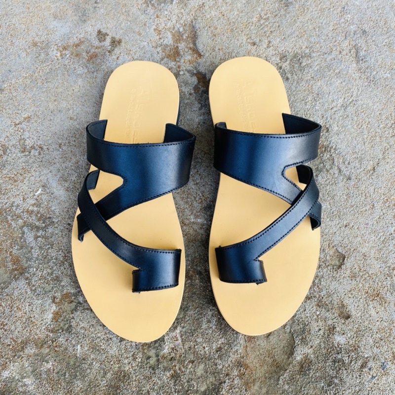 Dép Xỏ Ngón Unisex Dép Kẹp Chéo Da Bò Thật Không Thấm Nước Phù Hợp Mọi Lứa Tuổi XNMsg01