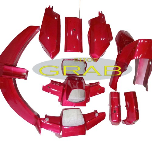 Bộ nhựa nguyên sinh ABS xe Honda-DREAM màu đỏ, full phụ kiện