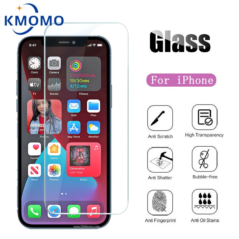 Kính cường lực bảo vệ màn hình thích hợp cho iPhone 13 Pro Max 12 Mini 11 X Xs Xr 8 7 Plus 6 6s 5 5s SE 2020