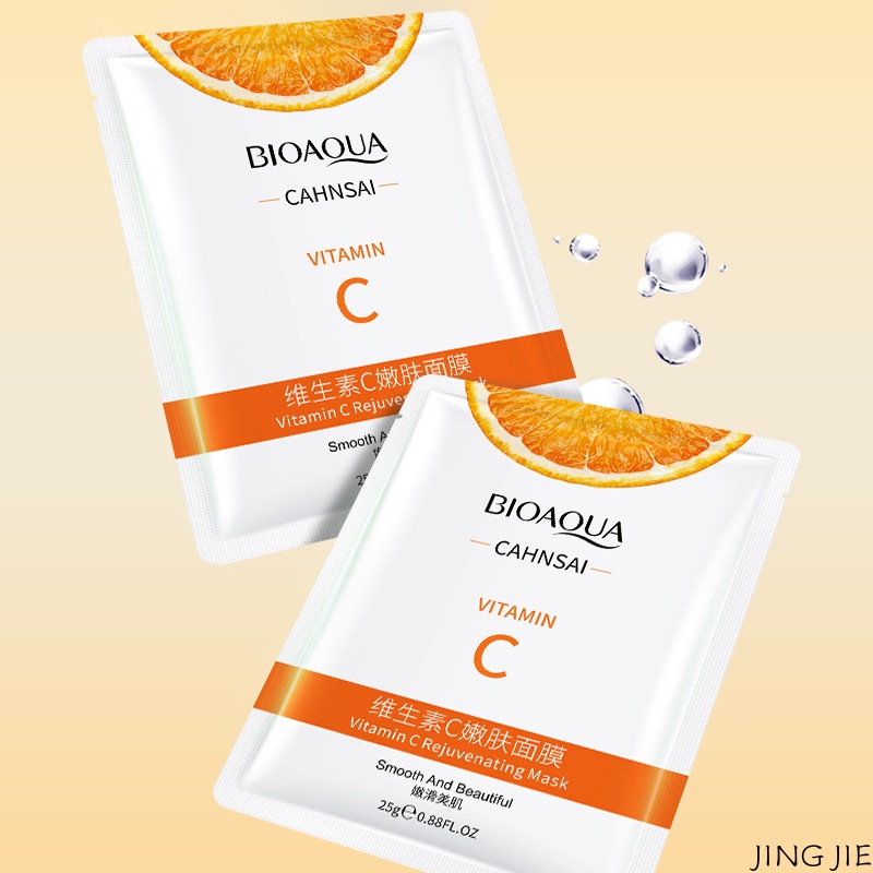 [Hàng mới về] Mặt Nạ Vitamin C Bioaqua Dưỡng Ẩm Trẻ Hóa Làn Da 25g