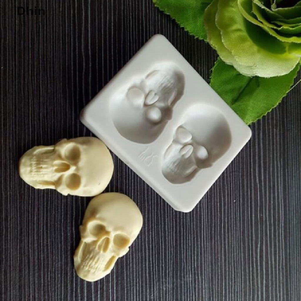Khuôn Silicone Tạo Hình Đầu Lâu 3D Làm Bánh Kẹo DIY