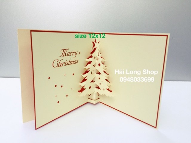 Cây Thông 6 - Noel - Thiệp 3D