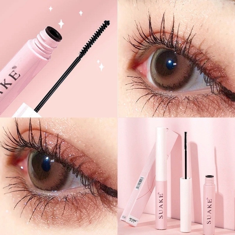 [Hàng mới về] Mascara chải cong dày và dài lông mi SUAKE 2 màu sắc tùy chọn chống thấm nước mồ hôi lâu trôi