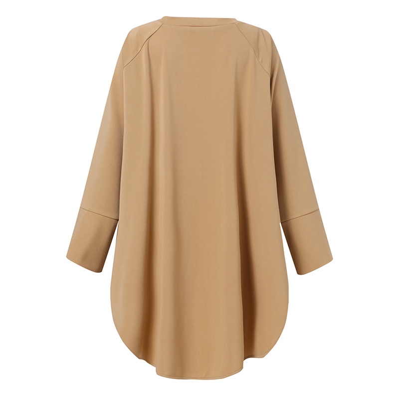 Áo cánh dơi ZANZEA tay lửng 3/4 màu trơn phong cách Hàn Quốc dành cho nữ